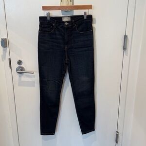 Everlane “The High Rise Skinny Jean” in Dark Blue